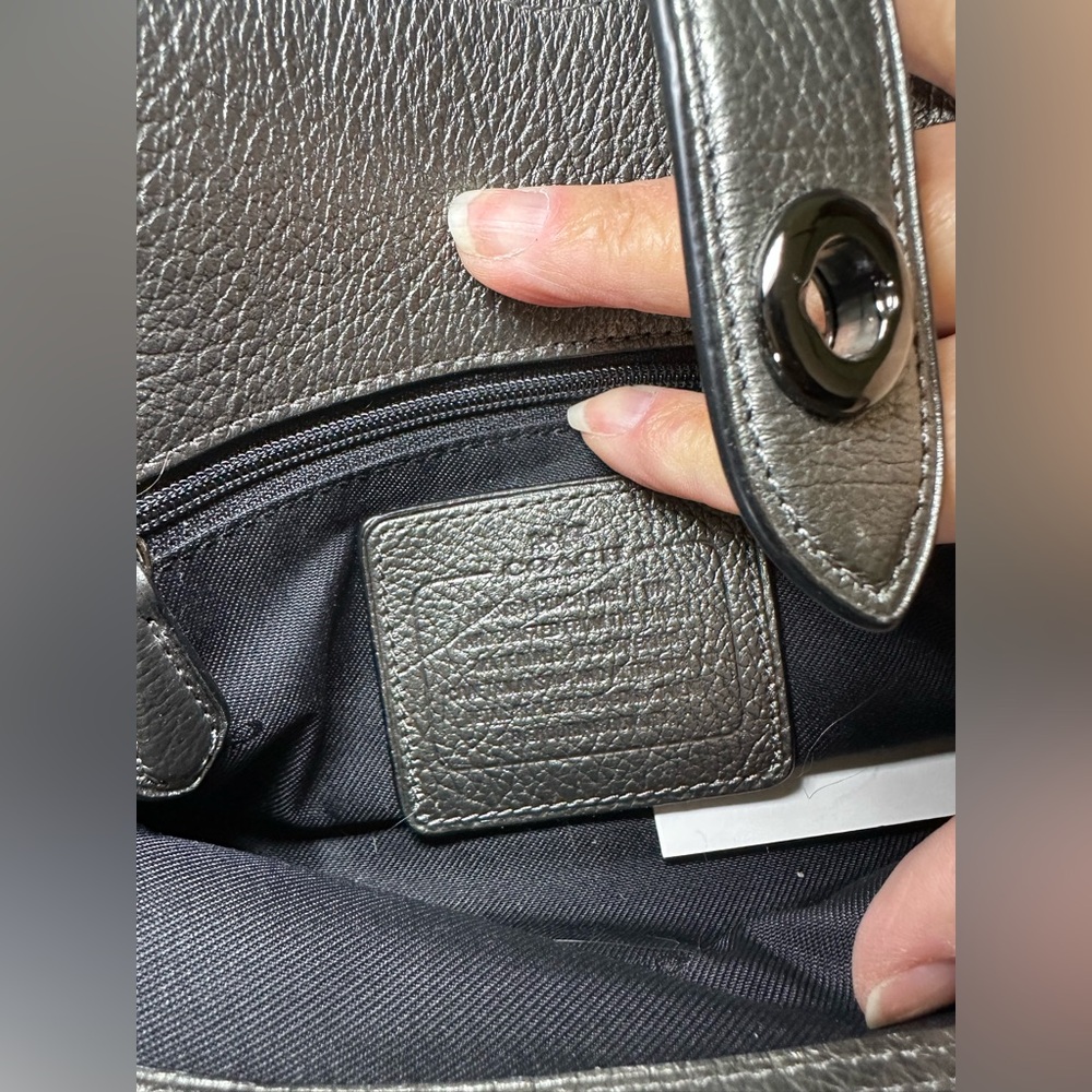 Coach Grey Leather Satchel with Matching Wristlet - Picture 8 of 13